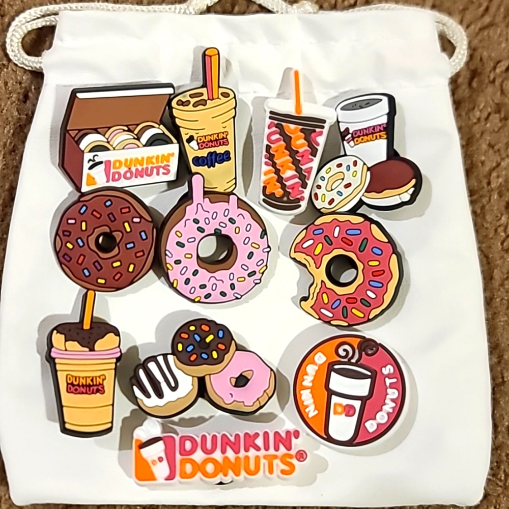 Stylish dunkin Doughnuts croc jibbitz